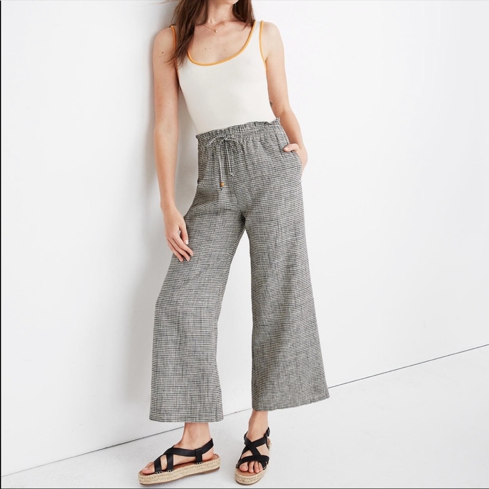 Madewell Wide Leg Cropped Flowy Pants. Size Small.